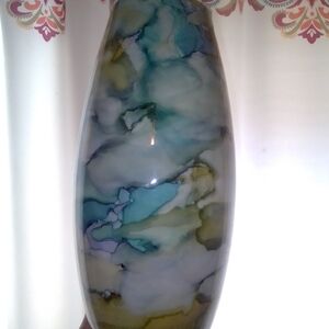 Abstract Multicolor Glass Vase